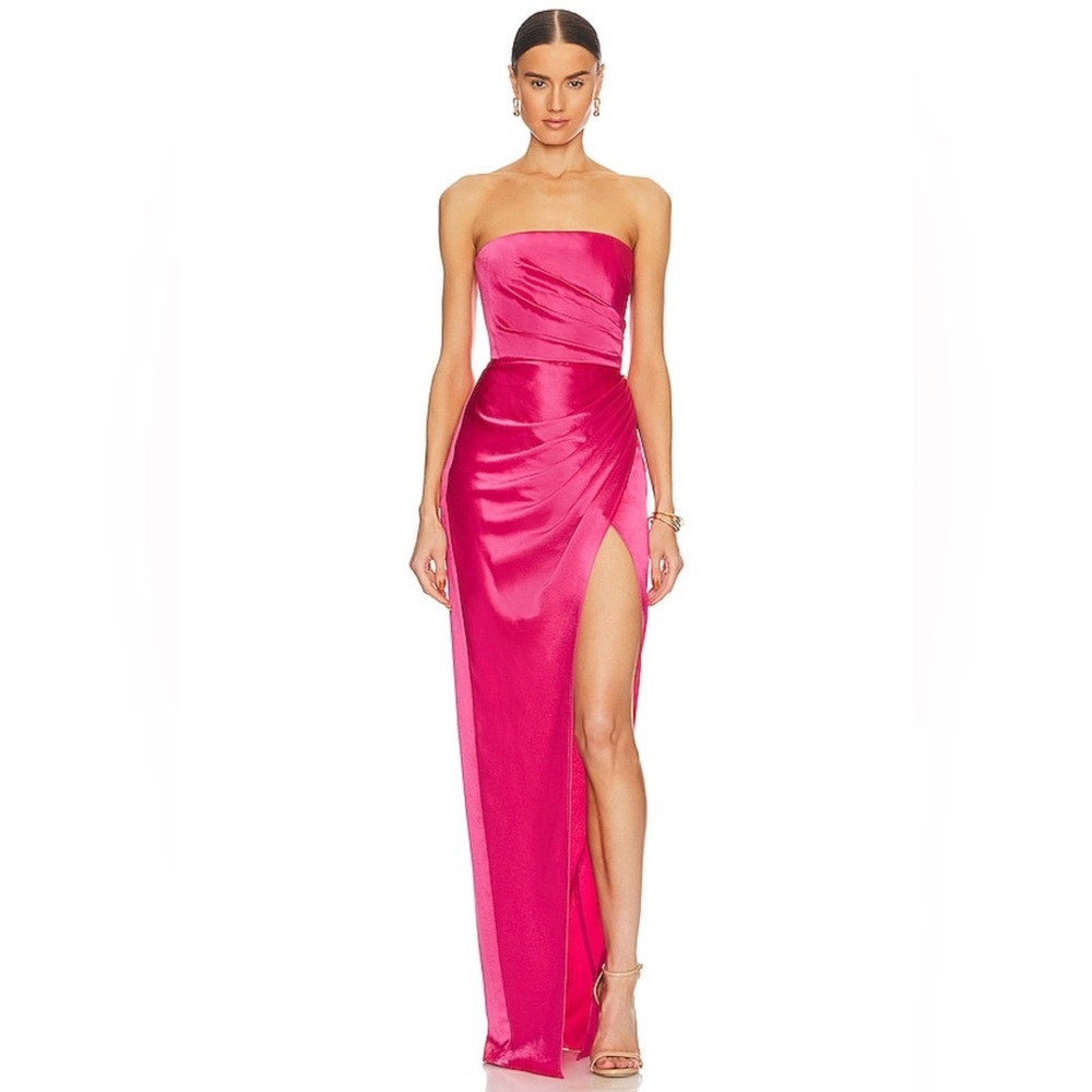 Revolve SAU LEE Pink Strapless Dress